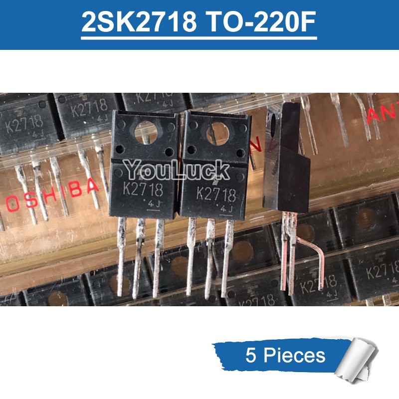 5 chiếc K2718 2SK2718 TO-220F 900V / 2.5A N-Channel MOSFET Transistor Mới