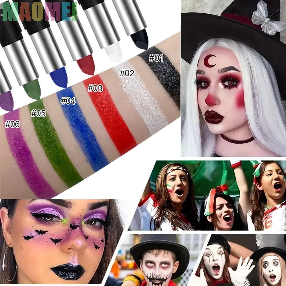 MAOMEI Body Art Paint Sticks, Face & Body Paint Quick-Dry Halloween Face Painting Stick, Halloween C