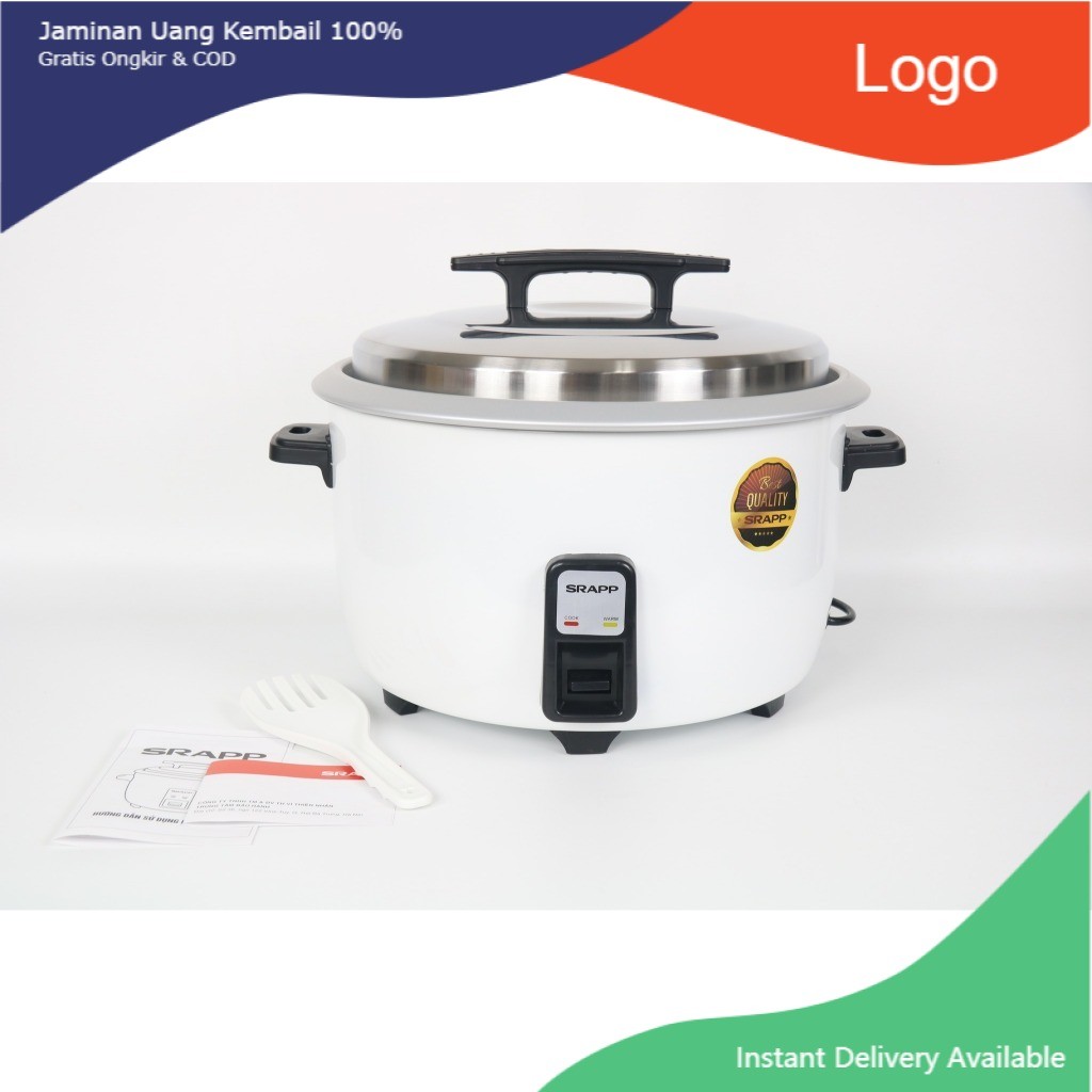 Nồi cơm điện công nghiệp SRAPP  14L Nấu 8-9kg gạo 3000w SH-NC858 Bảo Hành 12 Tháng
