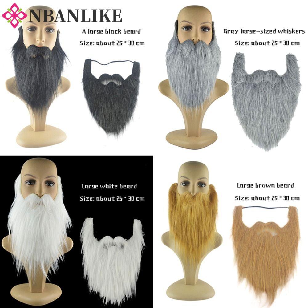NBANLIKE Halloween Bộ ria mép giả, Râu giả Râu giả Râu giả thực tế, Râu giả nhân tạo mô phỏng lông t