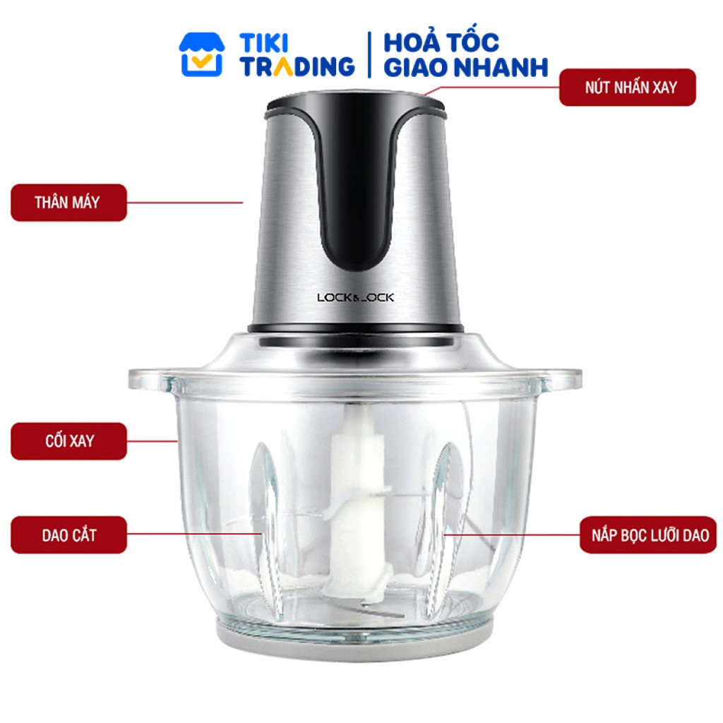 Máy Xay Thịt 2 Lưỡi Dao Kép Lock&Lock EJM171 (2 Lít - 300W)
