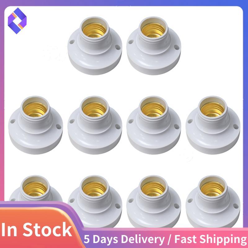 E27 Ổ Cắm Adapter 10 Bộ Đèn Giá Đỡ Bóng Đèn Vít Đế Vintage Đèn E27 Adapter