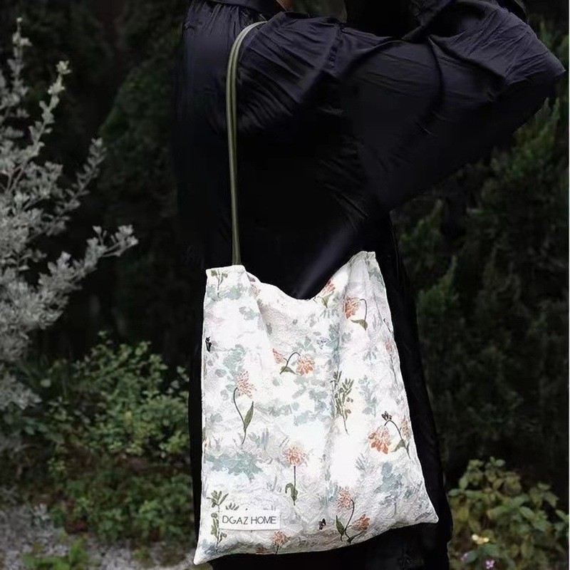 Orchid Grass Phong Cách Trung Hoa Mới Xu Hướng Quốc Gia Liberty Niche Commuter Túi Vải Canvas Cổ Điể
