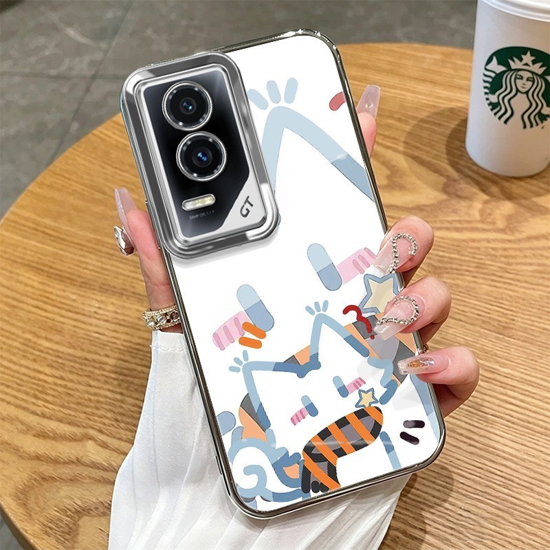 Imamura Dành Cho OPPO A56 Ốp Lưng Hoạt Hình Mèo Đáng Sợ All-Round 4-Corner Chống Rơi Ốp Lưng Điện Th