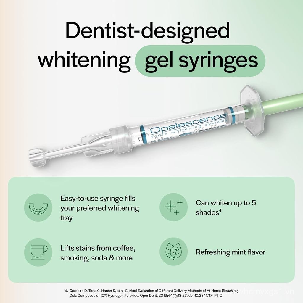 Ống tiêm Gel săn răng Opalescence 35% Carbamide Peroxide - 5197-2 | (4 Cái) Nạp lại khay. Công thức 