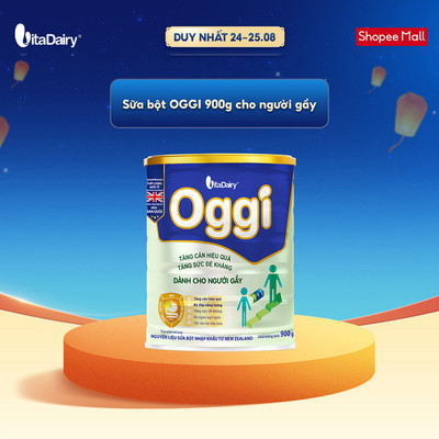 Sữa bột Oggi dành cho người gầy - Bổ sung năng lượng, hỗ trợ tăng cân khoẻ - Lon 900g