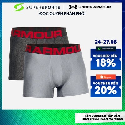 Đồ Lót Nam Under Armour Tech™ 3" Boxerjock® - Xám  - 1363618-011