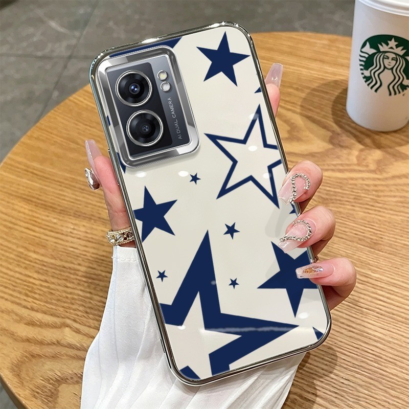 HÀNG CÓ SẴN Dành Cho OPPO A5X Blue Star Họa Tiết Hoạt Hình Ốp Lưng 4 Góc Chống Rơi Ốp Lưng Điện Thoạ