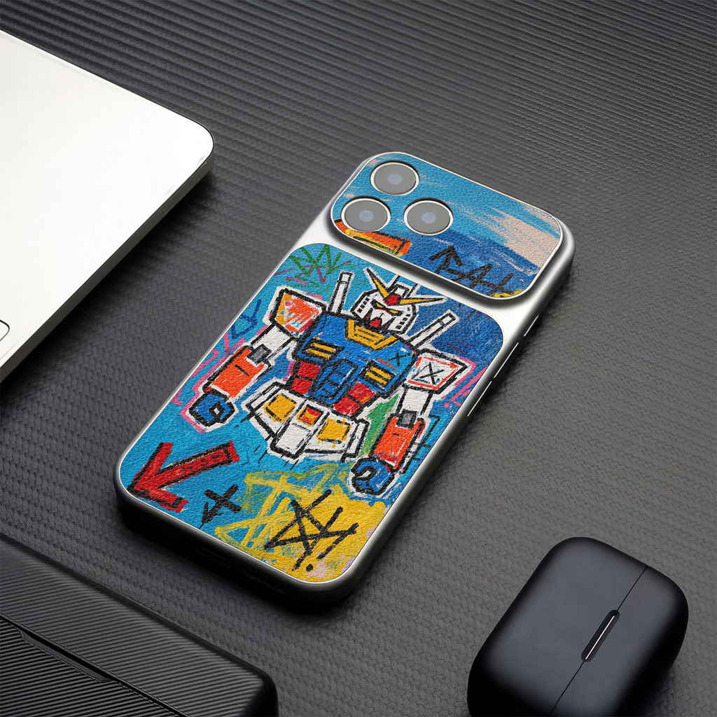 Ốp Điện Thoại Graffiti Gundam Nam Thích Hợp Cho iPhone17 Cửa Sổ Lớn iPhone Apple 16 Huawei mate80pur