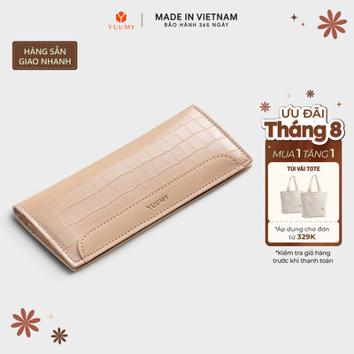 Ví Yuumy (Thời trang nữ dáng dài nắp gập xinh xắn - Ví da Seasand YV90) Bagsmart