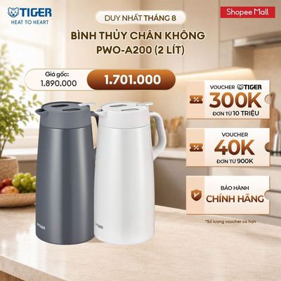 Bình Thủy Chân Không TIGER PWO-A200 (2 Lít) - Hàng chính hãng