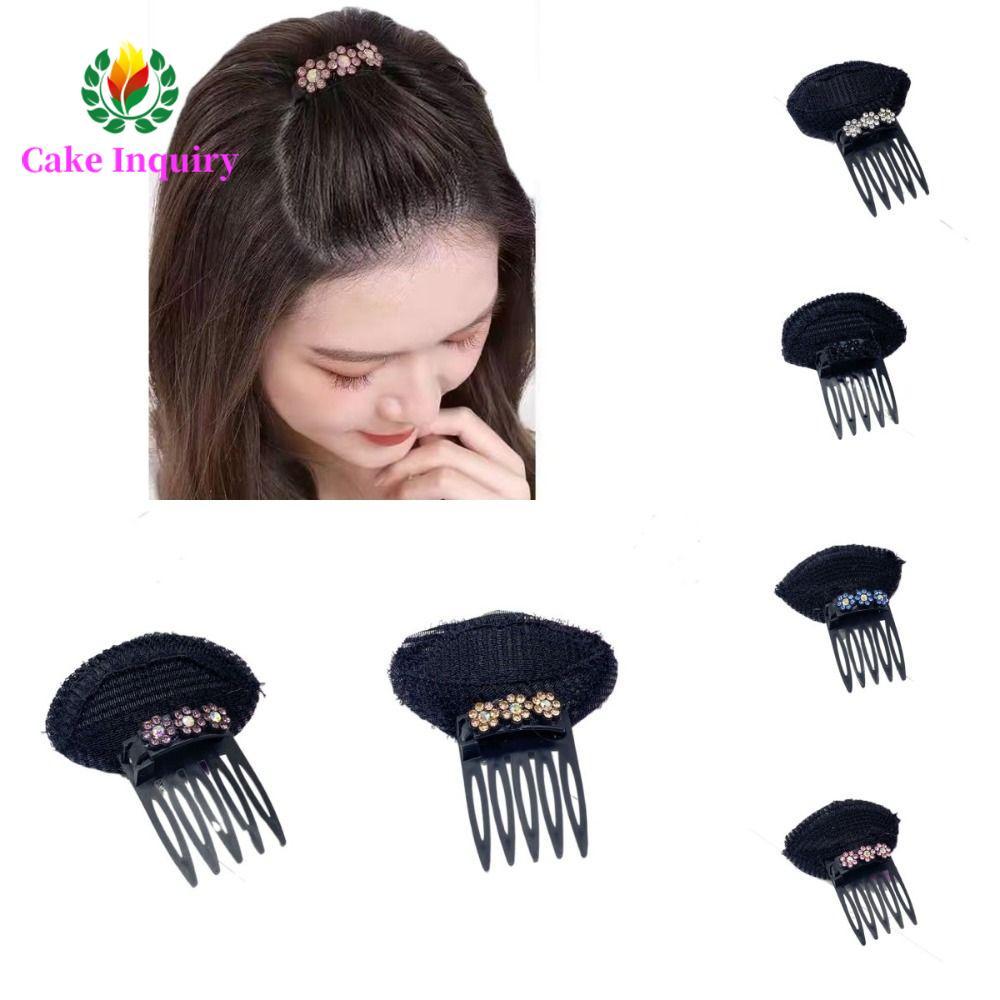 SAHRAI Puff Hair Head Cushion, Sponge Invisible DIY Hair Stylish Tool, Pluffy Braid Flower Hair Clip