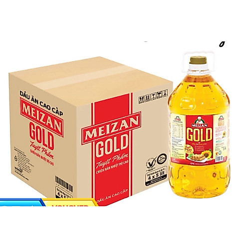 (Bán sỉ) Thùng 4 can Dầu Ăn Mezan Gold 5 Lít