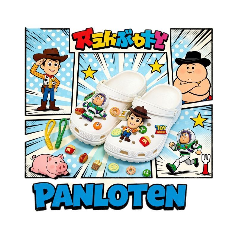 Phong Cách Mới Buzz Lightyear Nguyên Bản Lỗ Giày Trẻ Em Hoạt Hình Ba Chiều Giày Hoa Khóa Giày DIY Th