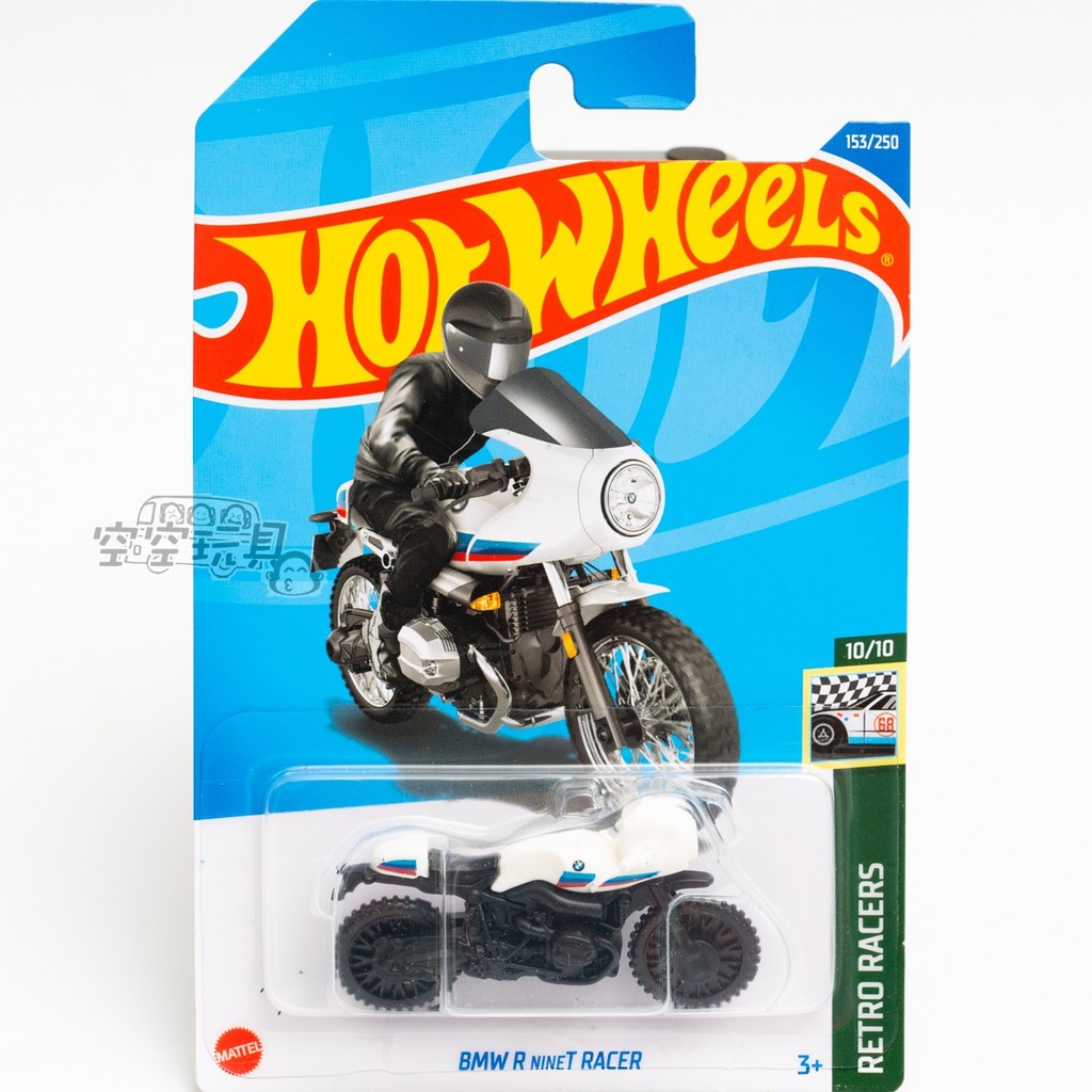 Hot Wheels 153 # BMW R NINET RACER BMW trắng Hot Wheels Xe mô hình kim loại