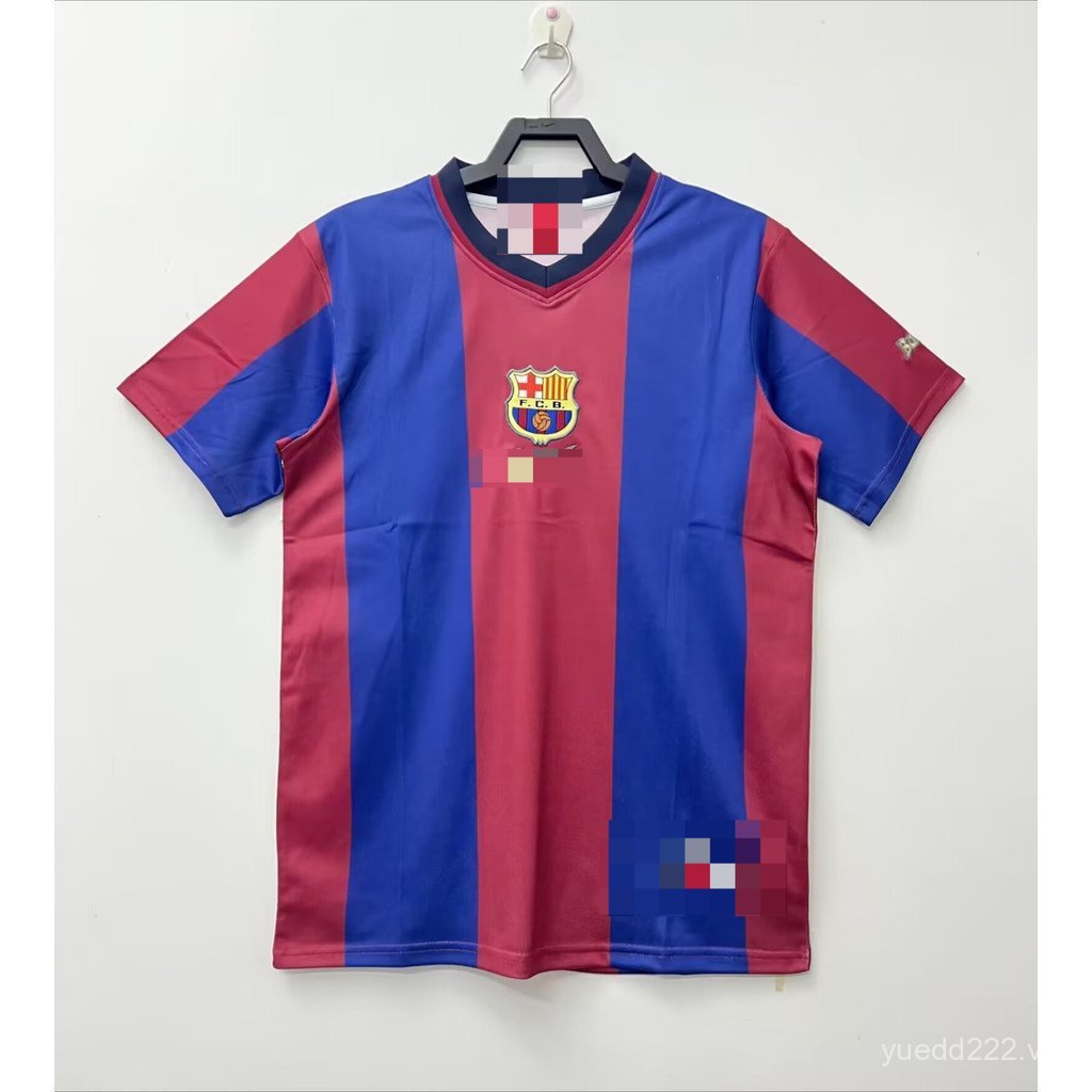 Áo thun ngắn tay bóng đá mùa giải cổ điển Barcelona 1998-99 6PP2