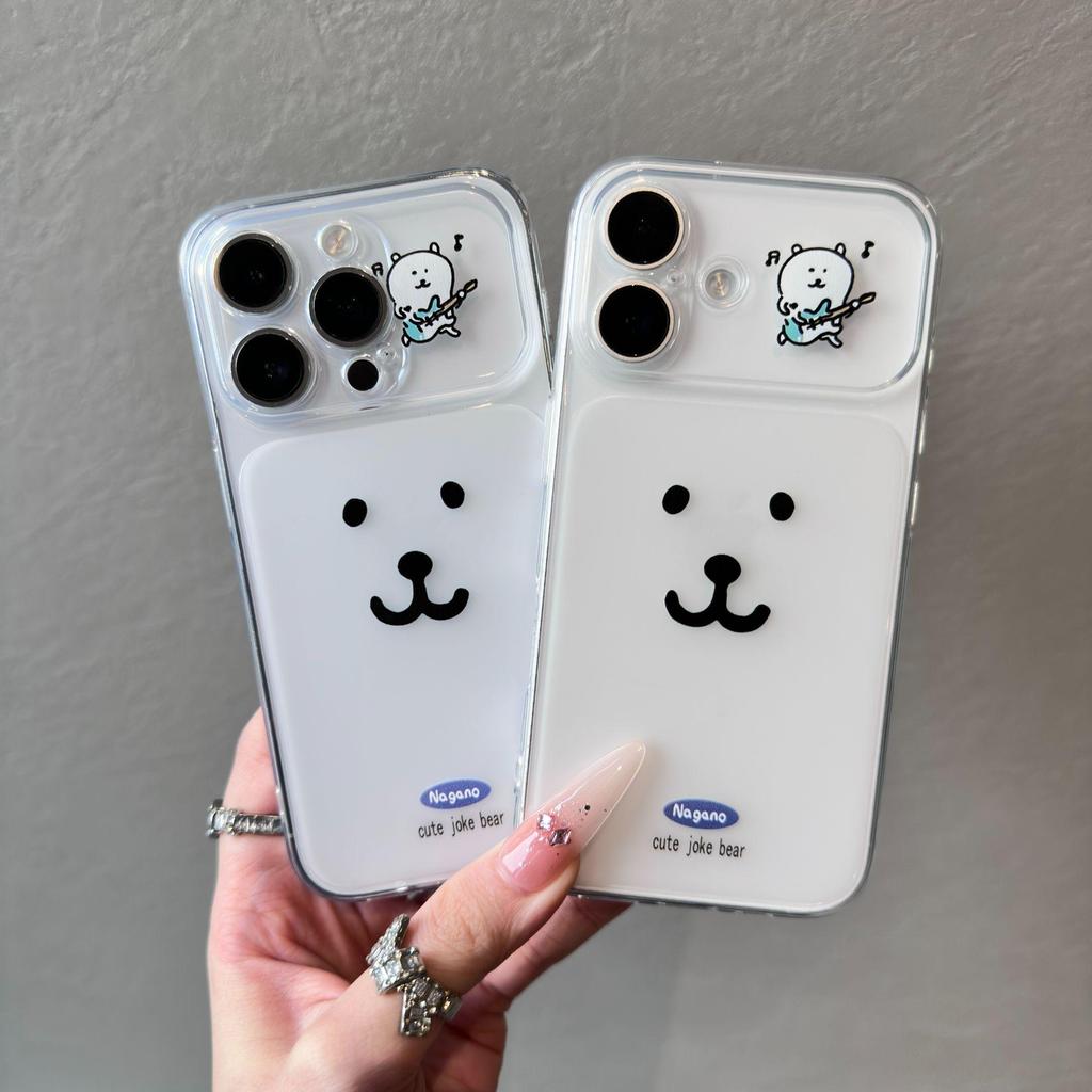 ốp lưng iphone Gấu trắng nhỏ cho Iphone 17 11 12 13 14 15 16 Pro Max  Iphone 7 xs xr  Plus IP12PROMA