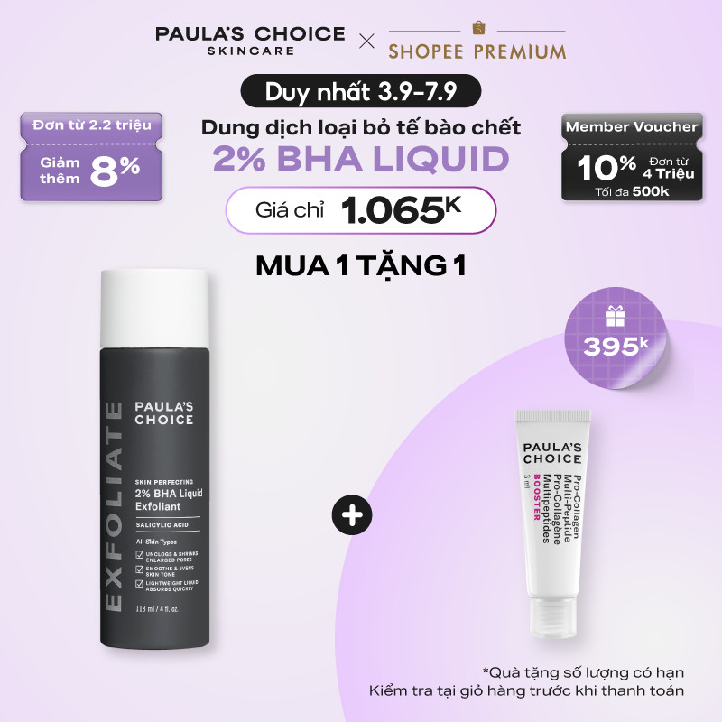 Dung dịch loại bỏ tế bào chết giảm mụn Paula's Choice Skin Perfecting 2% BHA Liquid Exfoliant 2010