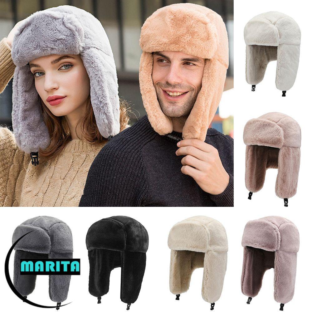 MARITA Bomber Hat Earflap Bonnet Nam Nữ Chống Gió Mũ Mùa Đông