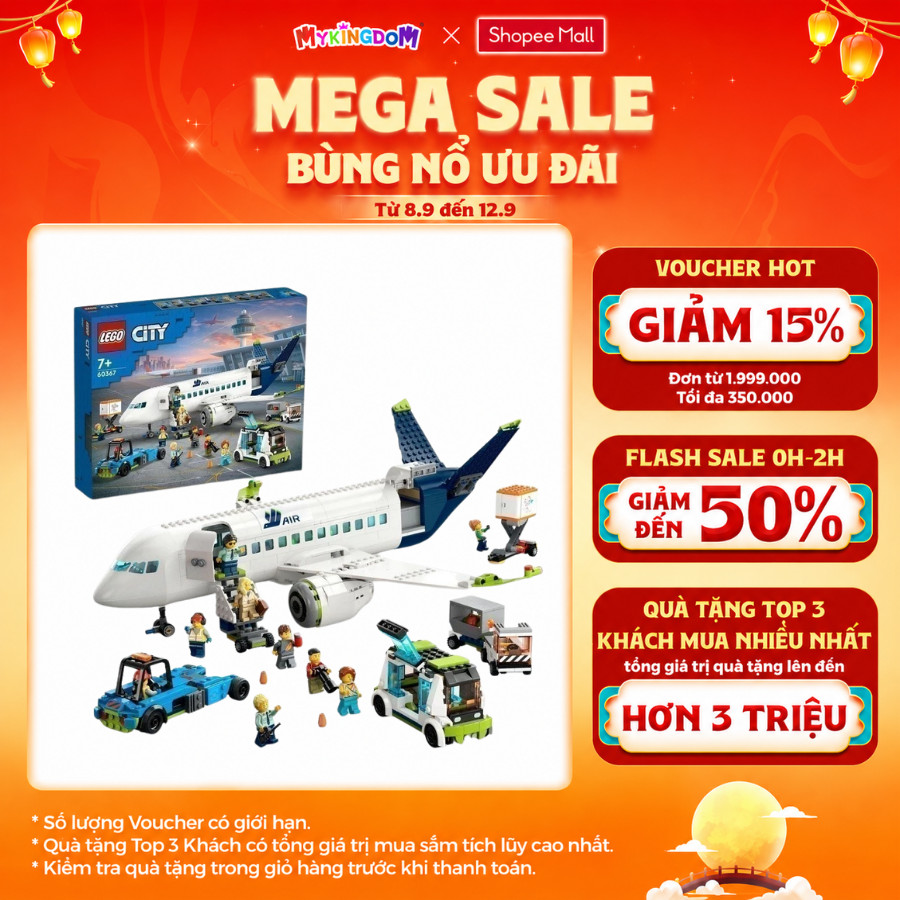 Đồ Chơi Lắp Ráp Máy Bay Chở Hành Khách LEGO CITY 60367 (913 chi tiết)