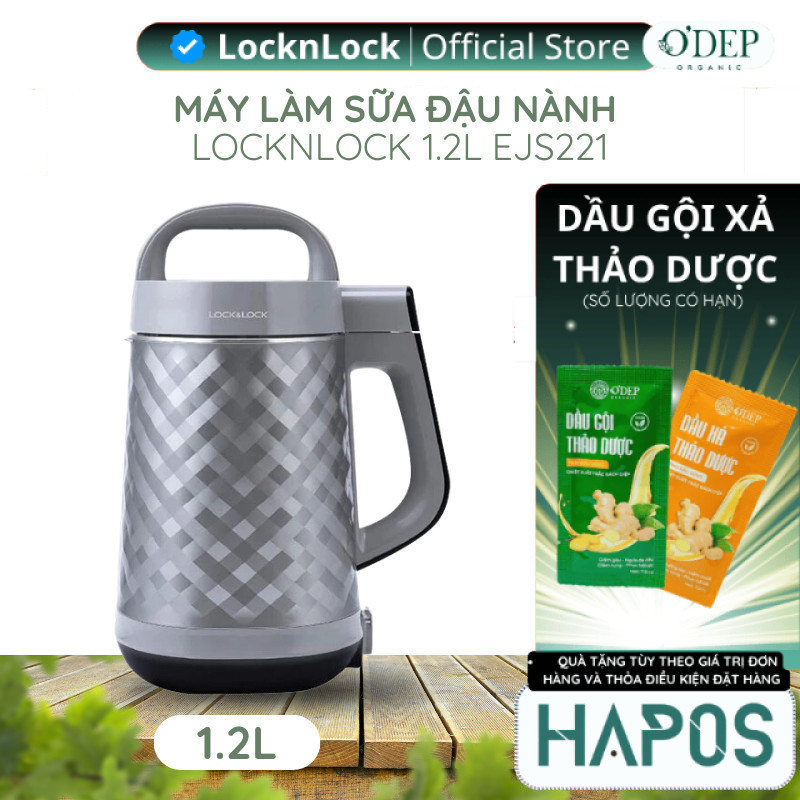 Máy làm sữa đậu nành - 1.2 lít Chính hãng LocknLock EJS221 - HAPOS LHL