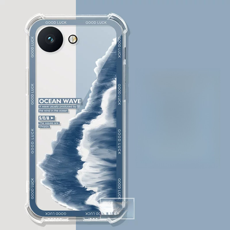Dành cho ốp điện thoại BLUEFOX Aura A1, NX1 mini, có thiết kế chống va chạm túi khí, họa tiết phong 