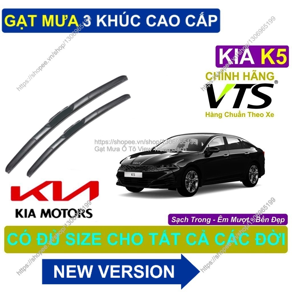 Gạt Mưa 3 Khúc Silicon Kính Lái KIA K5- Cặp Gạt M.ưa Kính Lái KIA K5-  KIA K5