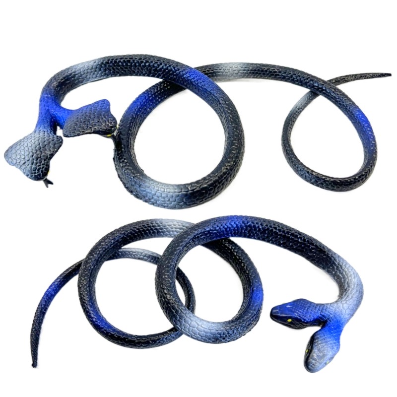 Hai Đầu Mô Phỏng Rắn Rắn Hổ Mang Hai Đầu Đồ Chơi Trẻ Em Cao Su Mềm Rắn Đáng Sợ Giả Rắn Giả Mô Hình Đ