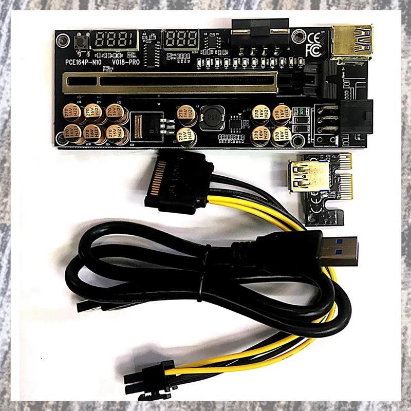 [Z F L U] VER018 PRO PCI-E Riser Card Cáp USB 3.0 018 PLUS PCI Express 1X Sang 16X Extender PCIe Ada
