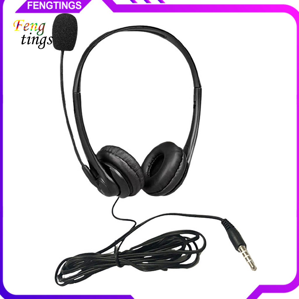 [Ft] Tai nghe doanh nhân Tương thích HD Hiệu ứng âm thanh Khử tiếng ồn Tai nghe trung tâm cuộc gọi có dây 35mm thoáng khí với Microphon