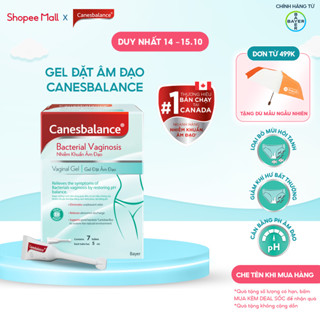 [Sản phẩm mới] Gel đặt âm đạo Canesbalance hỗ trợ giảm mùi hôi khó chịu và khí hư phụ khoa phụ nữ (hộp 7 tuýp x 5ml)