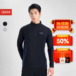 Áo phông active nam CANIFA dài tay fit body phối line 8TL24W006