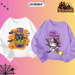 Áo thun dài tay Halloween Áo thu đông tay dài chất thun cotton Mềm mịn cho bé từ 10-33kg - LaVB116