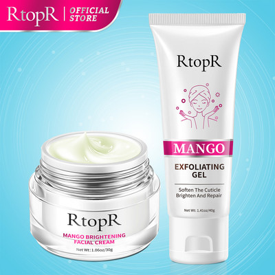 Set kem tẩy tế bào chết và kem dưỡng da mặt RTOPR chiết xuất xoài cấp ẩm làm trắng da chống nếp nhăn 30g