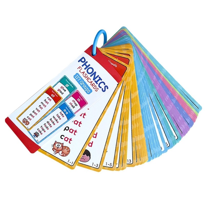 Doublebuy Kids Thẻ thực hành đánh vần tiếng Anh Flashcards Chất lượng Giấy thân thiện Phonics Học tr