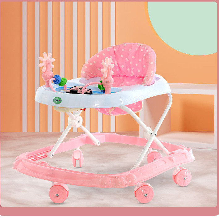 Xe tập đi cho trẻ sơ sinh, xe đẩy trẻ nhỏ chống trượt0Xe đồ chơi hỗ trợ đi bộ chống lật đa chức năng