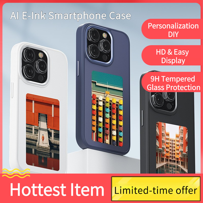Smart AI E Ink Screen Projecting Dual Tone Case cho iPhone13-16promax