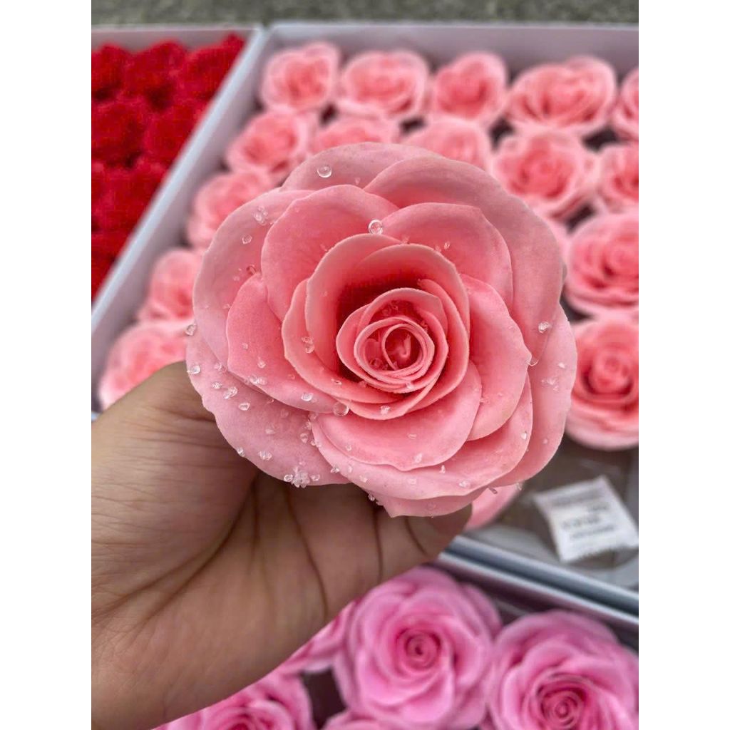 Hoa Hồng Sáp Ecudor Giọt Sương Cao Cấp Hộp 25 Bông