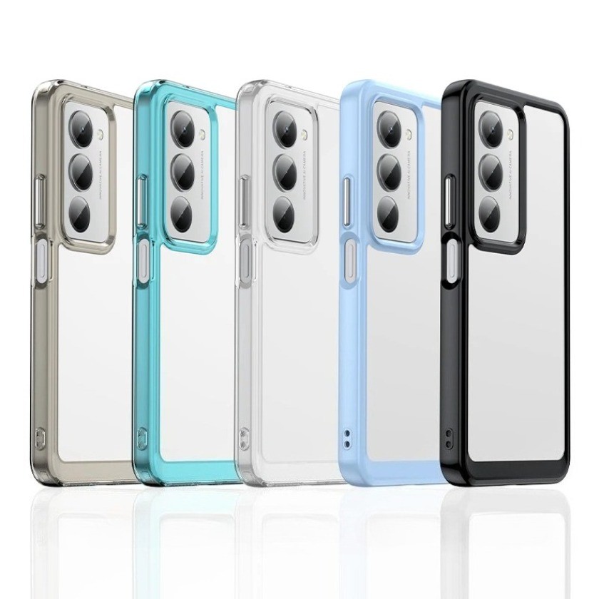 Dành Cho Redmi 15 Ốp Lưng Trong Suốt Cho Redmi 15 Cover Coque Funda Cứng Trong Suốt Khung Mềm Ốp Lưn