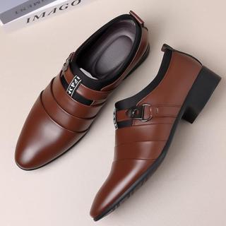 2025 Sản Phẩm Mới Thật Mềm Da Phù Hợp Với Giày Da Nam Đế Bằng Thời Trang Sáng Trang Trọng Mặc Tuổi Trẻ Mũi Nhọn Giày Cưới Thường Ngày Barber Plus Nhung20251027