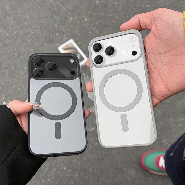Ốp Lưng Trong Suốt Chống Sốc Cho Iphone Mô Hình Sạc Không Dây Từ Tính IP17PM-IP11 078