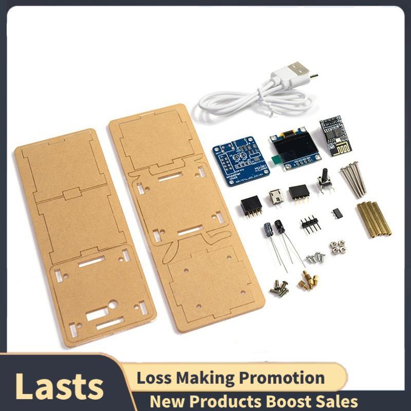 Esp8266 Mini Đồng Hồ Điện Tử DIY Kit 0,96 Inch Oled Màn Hình Hỗ Trợ Mạng Wifi 2.4G Có Vỏ Hàn Bộ