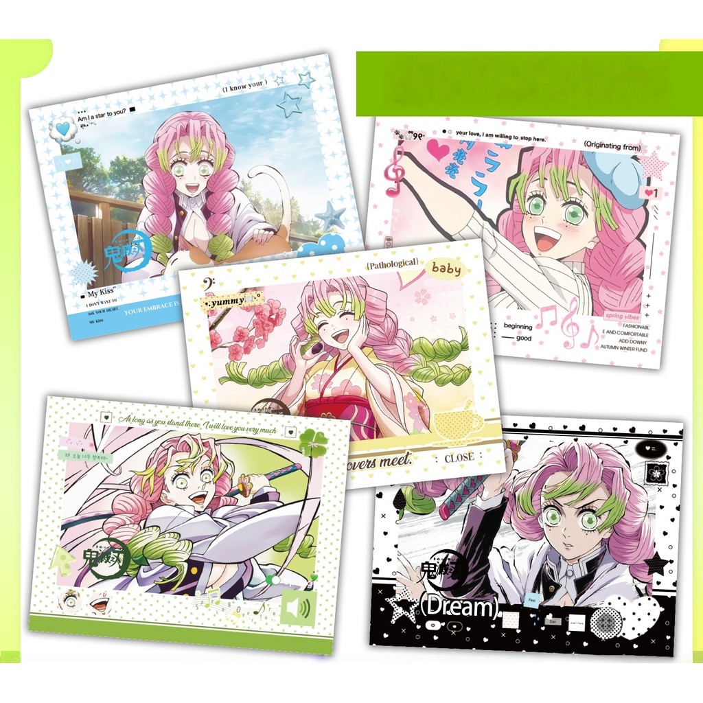 1-13 Chiếc Manhwa Manga Demon Slayer Tokitou Muichirou Tomioka Photocard Giyuu Kanroji Mitsuri Kocho