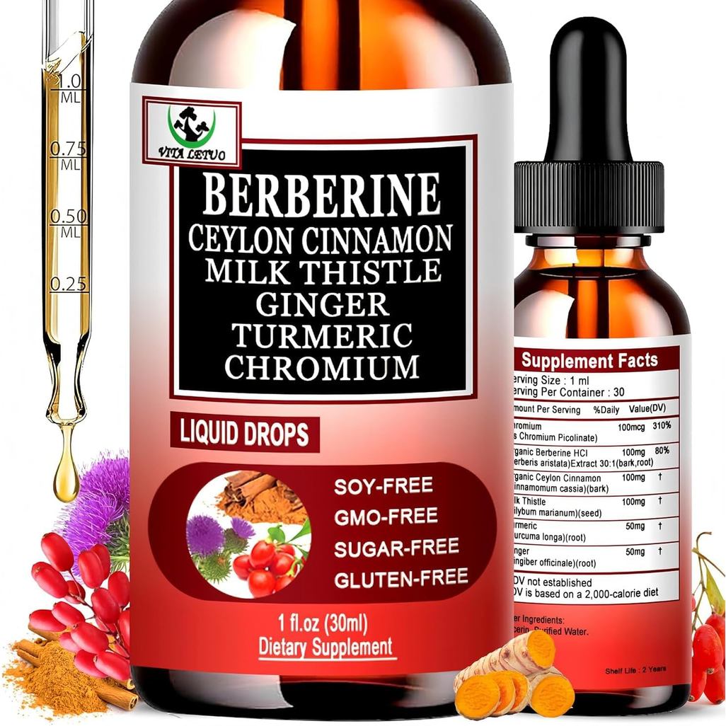 Vita letuo Berberine Drops Bổ sung chất lỏng Berberine L7VV