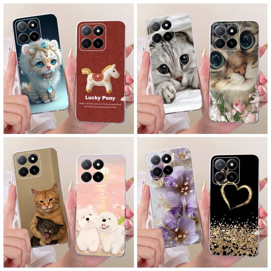 Vỏ Dễ Thương Cho Honor X5b GFY-LX2 / X5b Plus GFY-LX2P Vỏ Điện Thoại Hoạt Hình Dễ Thương Chó Mèo Luc