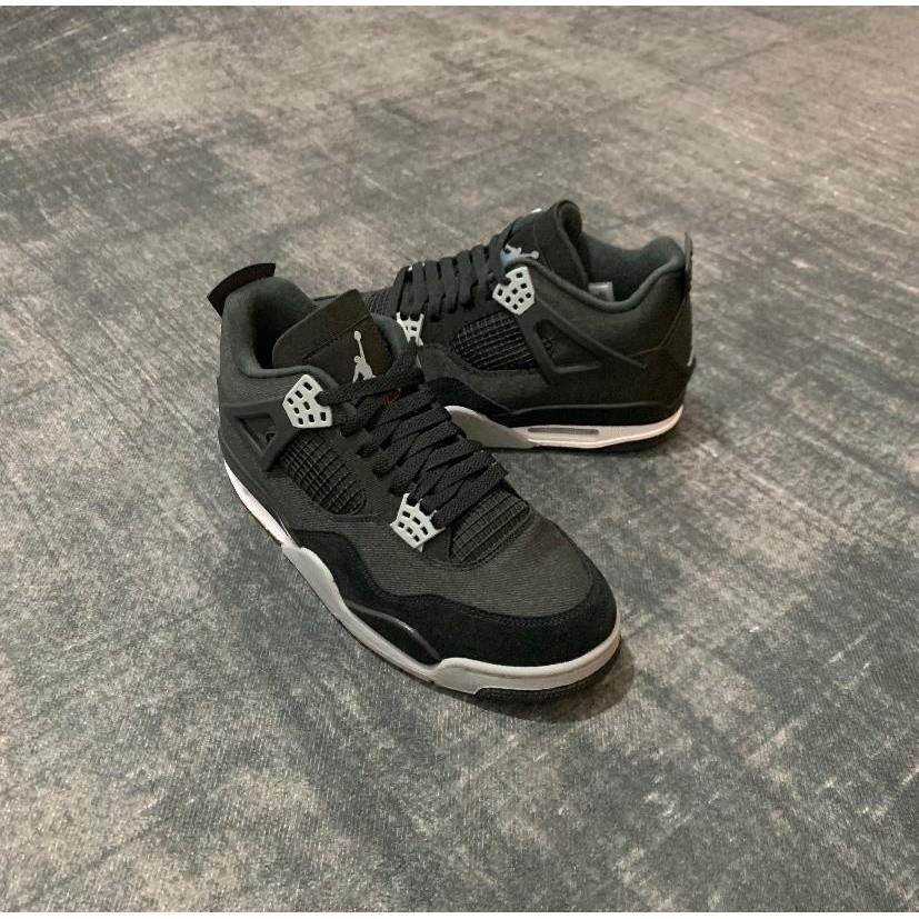 Giày bóng rổ Aj4 Air 4 Retro Canvas Black Talk7-13