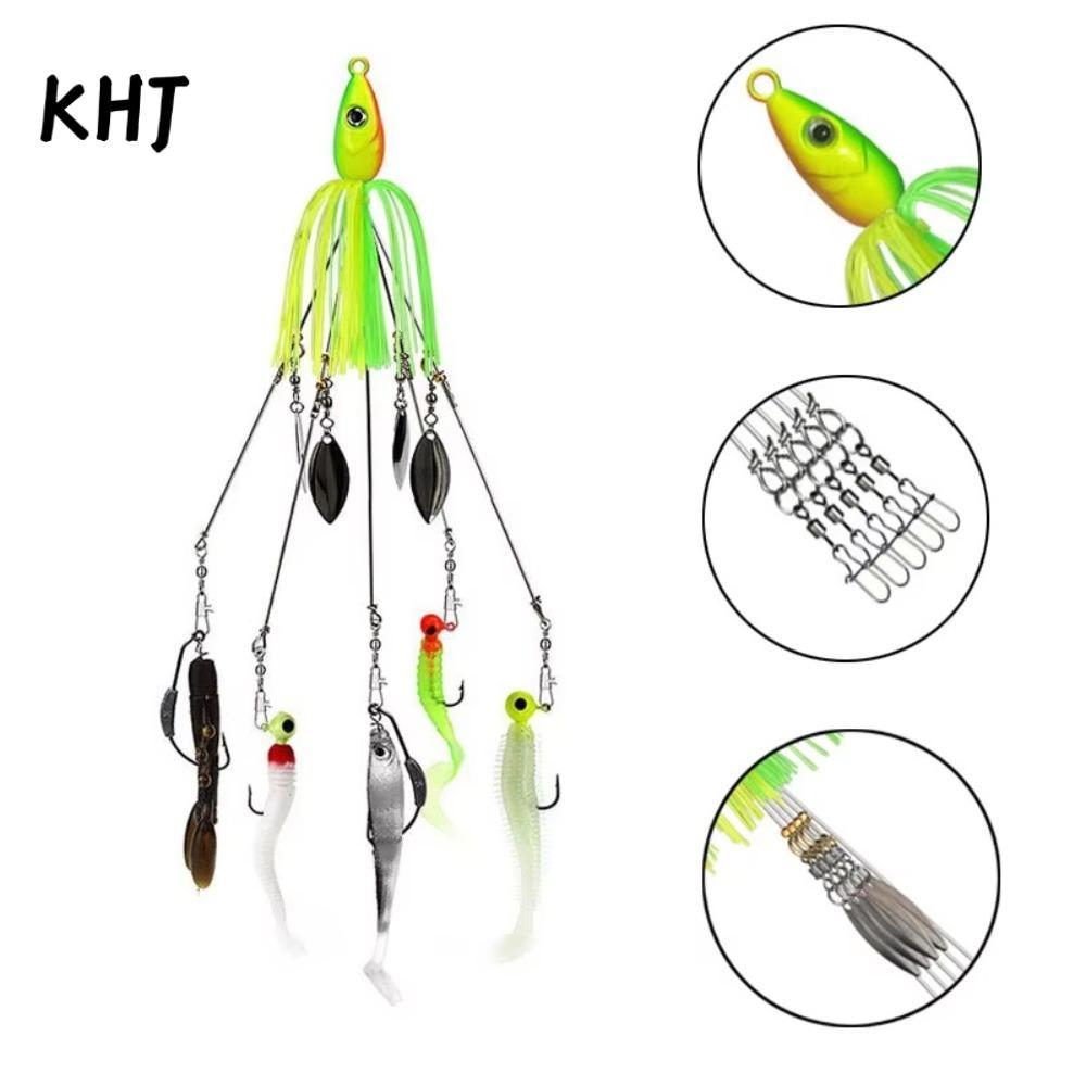 KHJ Soft Swimbait, Dù Jigging Alabama Rig Mồi Câu Cá, Bơi Mềm Swimbait Spinner Bộ Mồi Câu Cá Biển