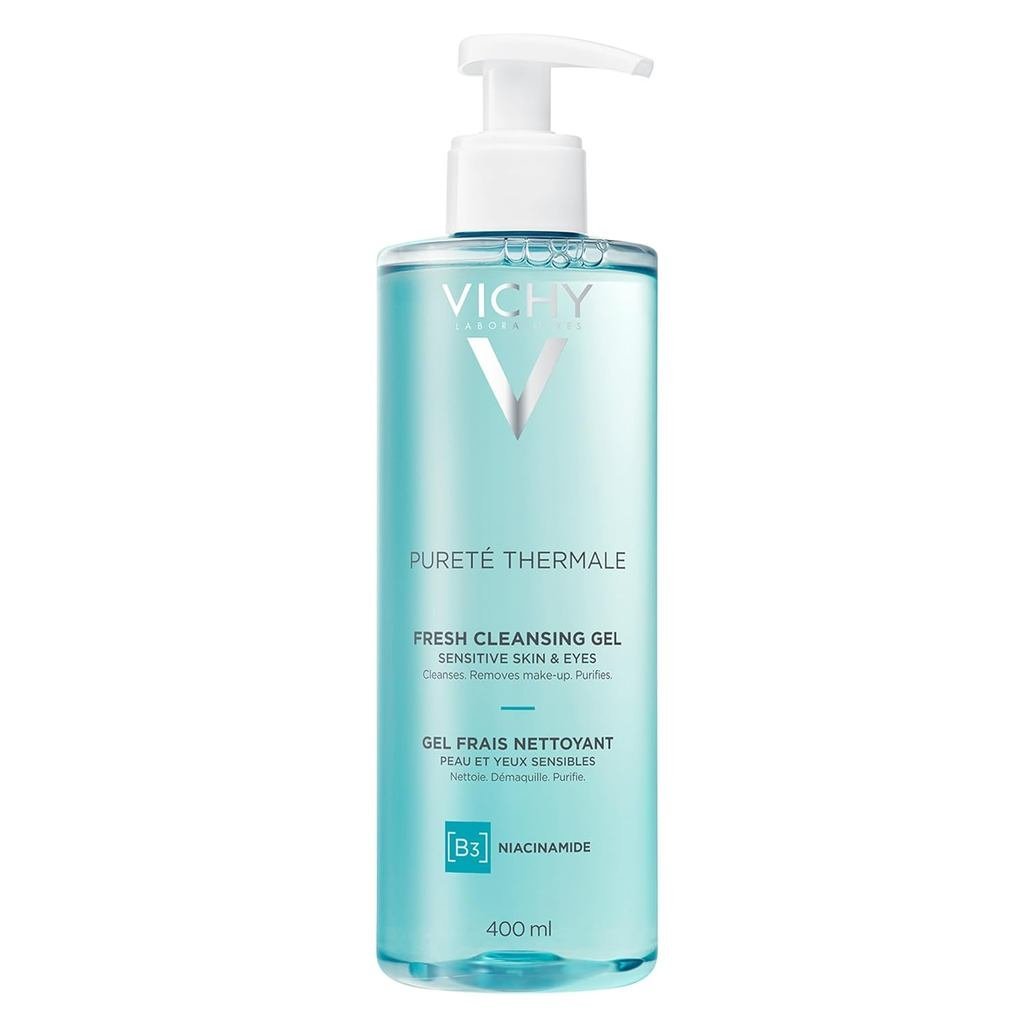 VICHYPuretéTherFreshGel, FormulatedWithGlycerin & Niacinamide, GentleGelCleanser & MakeupRemover, Re