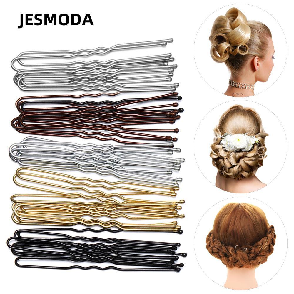 JESMODA 50 Cái / túi Kẹp Tóc Sóng Trượng Barrettes Cô Dâu Kẹp Tóc