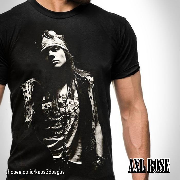Axl Rose Gnr Kaos Metal Rock Band Guns N Hoa Hồng Áo Thun Cổ Điển Nhạc Rock Áo Thun Kim Loại Nặng Gi